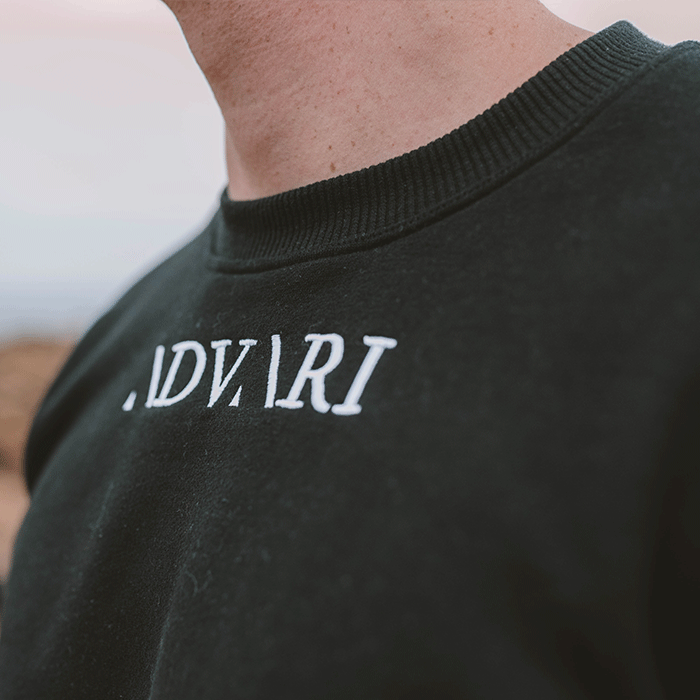 Sweat ADVARI noir Made in France Homme – Coton Bio