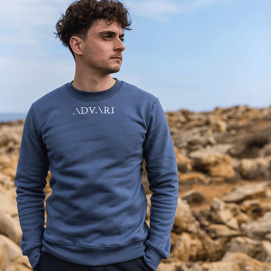 Sweat ADVARI bleu Made in France Homme – Coton Bio