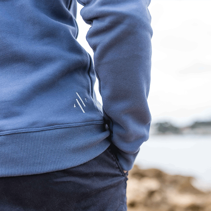 Sweat ADVARI bleu Made in France Homme – Coton Bio