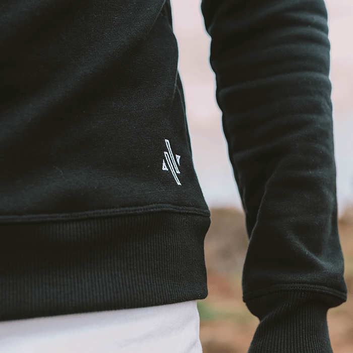 Sweat ADVARI noir Made in France Homme – Coton Bio